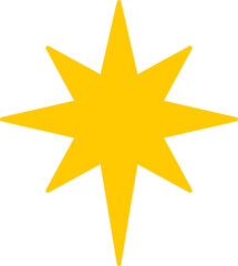 Golden Christmas Star of Bethlehem illustration isolated