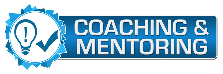 Coaching And Mentoring Blue Random Shapes Circle Bar 