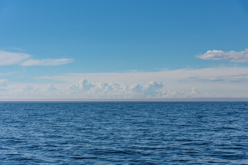 Panoramic view of the White Sea near the Solovetsky Islands, Russia