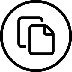 Obraz premium Document simple outline icon