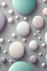 abstract background with circles, soft pastel circles, pastel colors, easter colors, texture, illustration, generative AI