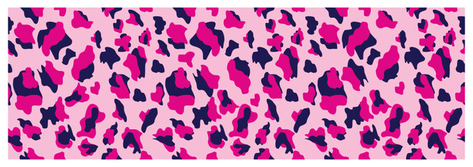 Leopard pattern design, vector illustration background. Animal design. Brown, orange, yellow, red, black, pink, purple. Purple leopard print