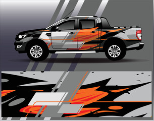 Car wrap design vector. Graphic abstract stripe racing background kit designs for wrap vehicle  race car  rally  adventure and livery