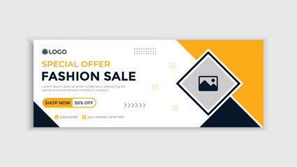 Abstract banner design for fashion sale