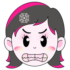 The Angry Girl Face