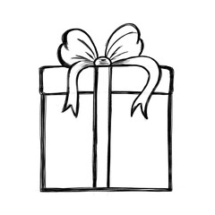 Christmas gift boxes. Xmas present. Sketch