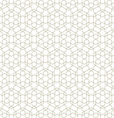 Seamless arabic geometric ornament in brown color.