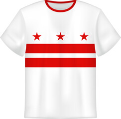 T-shirt design with flag of District of Columbia U.S.
