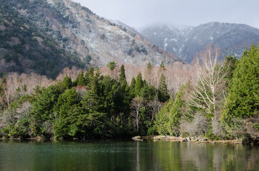 Fototapeta na wymiar Lake Yunoto in the Nikko National Park. Japan.