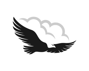 Simple eagle design, flying in the sky vector illustration
