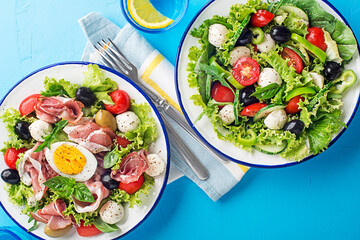 Salad prosciutto mozzarella