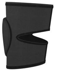 Knee pad for joint support, elastic black bandage, pair on white background