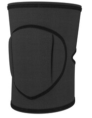 Knee pad for joint support, elastic black bandage, pair on white background
