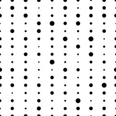 Geometric stripped seamless pattern with random dots. Monochrome abstract vector texture.