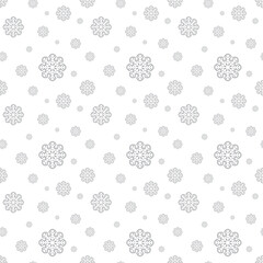 Snowflakes vector seamless pattern. Snowfall Christmas repeat backdrop. Seamless pattern Christmas snowfall, backdrop winter snowflake illustration.