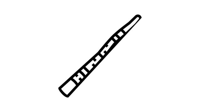 didgeridoo musician instrument line icon animation