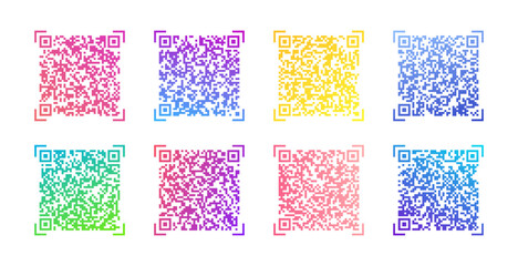 Vector gradient QR code