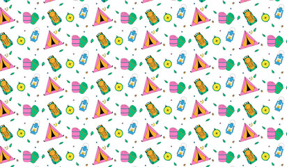 1Pattern adventure in doodle style. Abstract texture. Vintage template. Illustration template. Design element. Fabric pattern. Seamless pattern. White background