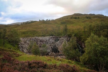 Fototapeta na wymiar Highlands autumn landscape view near Kinlochleven, Scotland