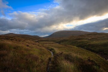 Obraz premium Scenic view of Scottish Highlands near Kinlochleven, Scotland