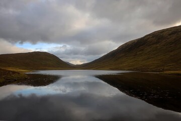 Scenic view of Scottish Highlands near Kinlochleven, Scotland