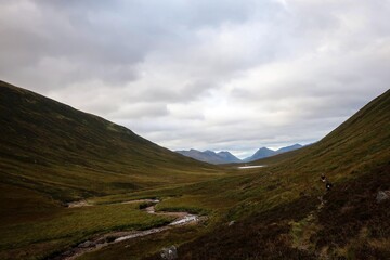 Fototapeta na wymiar Scenic view of Scottish Highlands near Kinlochleven, Scotland