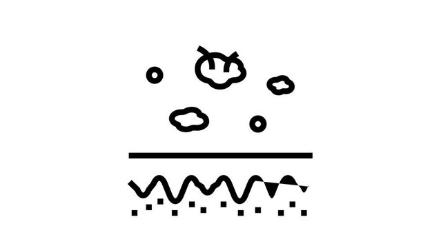 moles skin line icon animation