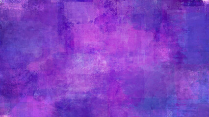紫の水彩グラデーション背景。ラフなペイント