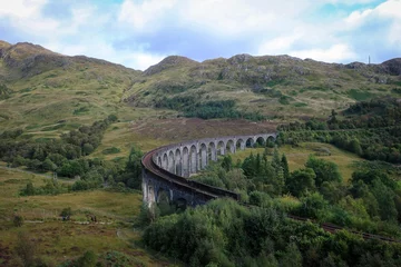 Rolgordijnen zonder boren Glenfinnanviaduct Glenfinnan viaduct in West Scottish Highlands, Scotland