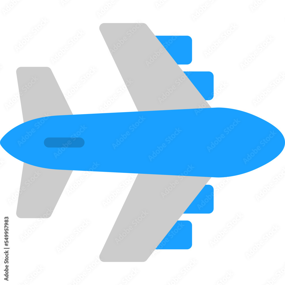 Poster airplane icon