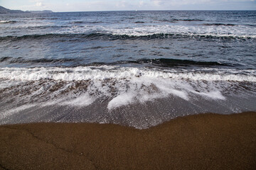 beautiful  sandy beach and sea
