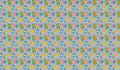 Beautiful pattern vacation, great design for any purposes. Pattern background. Travel concept background. Seamless pattern. Sketch style.