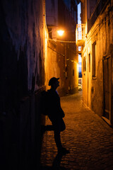beautiful italian island procida famous for its colorful marina, tiny narrow streets and many...