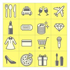 product of life icon set, vector illustration
simple symbol illustration for online shop