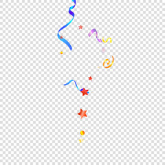 ribbon serpentine tinsel red spiral color curly