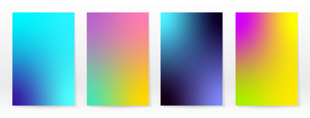 Minimal Poster. Pastel Soft. Rainbow Gradient Set. - 549961147