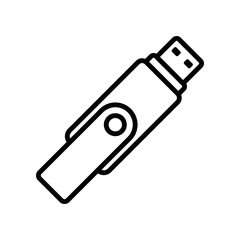 flash disk icon vector design template in white background