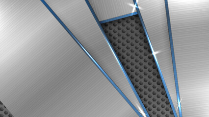 Obraz premium Dark abstract polygonal background with metal texture