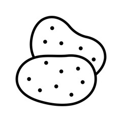 potato icon vector design template in white background