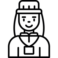 Tour Guide Woman Icon