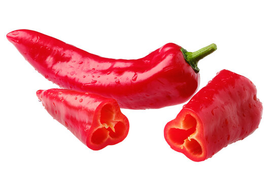 Sweet capia pepper whole and cut on half