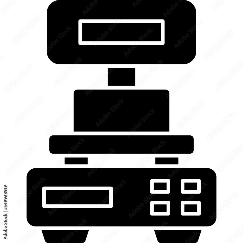 Sticker weight scale icon