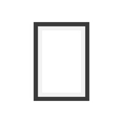 Wall frame vector black color isolated on white background. Frame vector clip art.