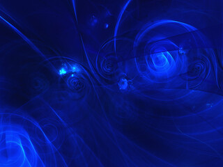 blue abstract fractal background 3d rendering illustration