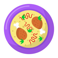 Tom kha gai Concept, hai coconut soup vector color icon design, Asian Cuisines symbol, Most Popular Dishes Sign, Street Foods stock illustration 