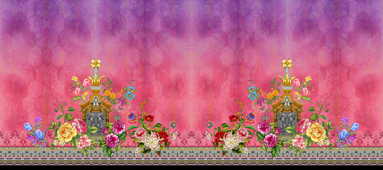 Textile Kurti Design, Digital Printing Design, Pakistani Women Suits Design For Print, India Textile Print