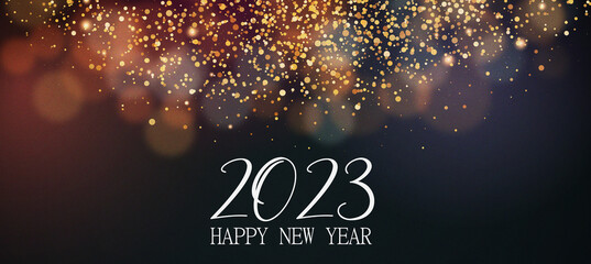 2023 happy new year greeting card - banner design