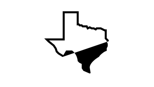 texas state line icon animation