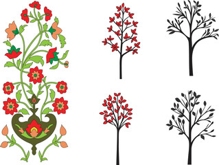 Traditional Paisley Design, Ornamental Paisley Print for Textile Design, Textile Fabric Pranging Design