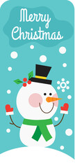 Christmas tag illustration in a flat style